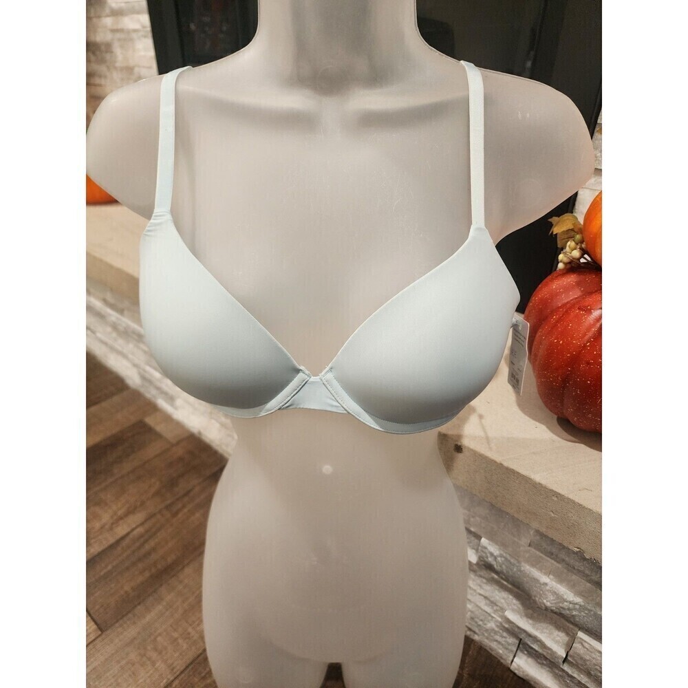 New Juniors' SO Smooth Plunge Push-Up Bra SO82001 Size 34C Powder Blue